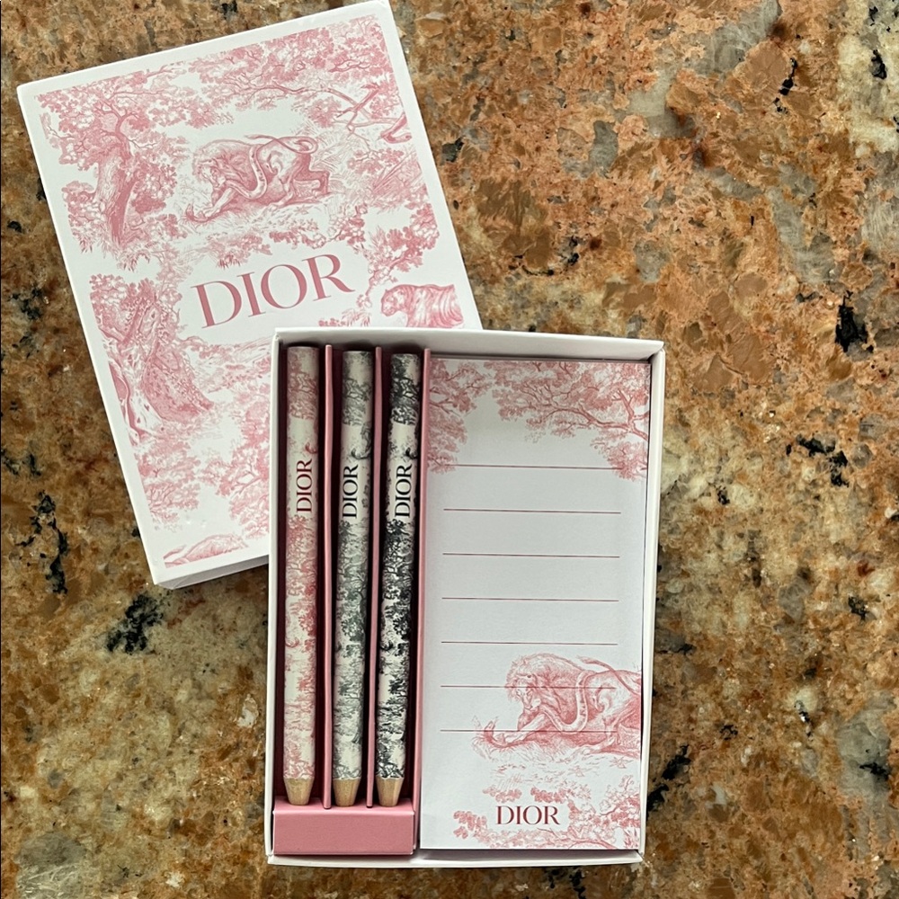 Dior Elegant Pink Stationery Set